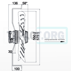 Вентилятор Heater CR Pro 550мм с 3-х скоростным двигателем, арт. SP0550, цена ₽21483 (img.5)