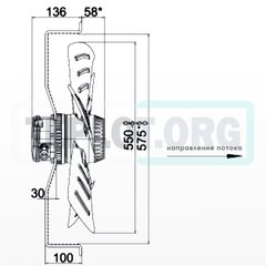 Вентилятор Heater CR Pro 550мм с 3-х скоростным двигателем, арт. SP0550, цена ₽23485 (img.5)