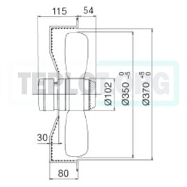 Вентилятор Heater CR One 350мм с 3-х скоростным двигателем, арт. SP0350, цена ₽12276 (img.4)