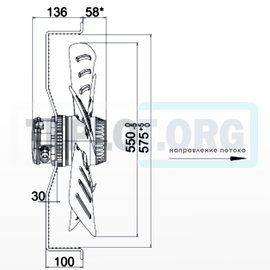Вентилятор Heater CR Pro 550мм с 3-х скоростным двигателем, арт. SP0550, цена ₽23485 (img.5)