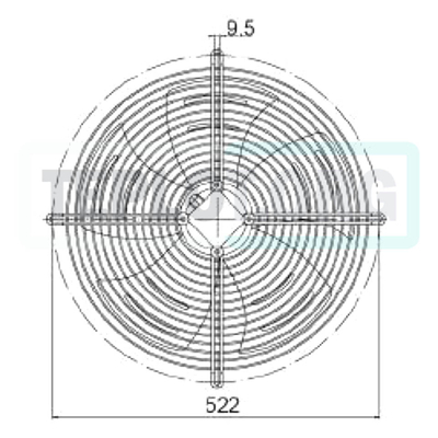 CR 450 мм axial fan арт. SP0450 вентилятор Sonniger, image 6