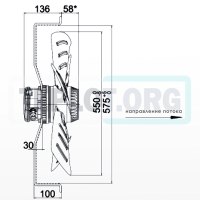 Вентилятор Heater CR Pro 550мм с 3-х скоростным двигателем, арт. SP0550, цена ₽21483 (img.5)