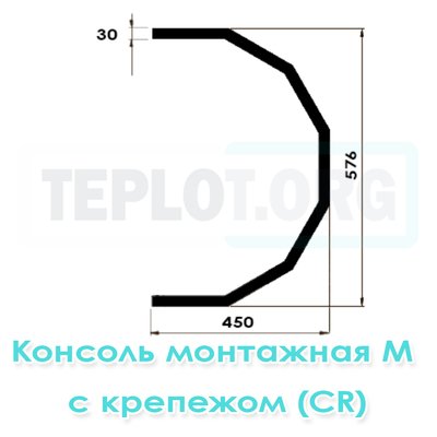 Консоль монтажная М c крепежом для CR1, CR2, CR3, Mix1, арт. RM0220, цена ₽2074 (img.2)