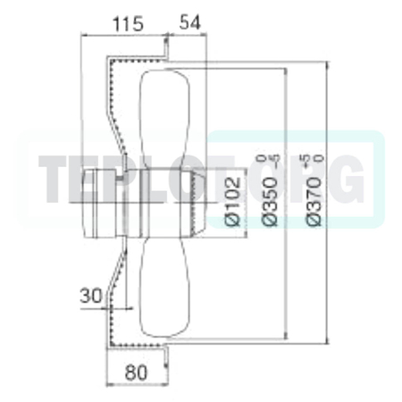 CR One 350 мм axial fan арт. SP0350 вентилятор Sonniger, image 4
