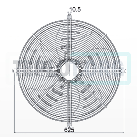 CR Pro 550 мм axial fan арт. SP0550 вентилятор Sonniger, image 6