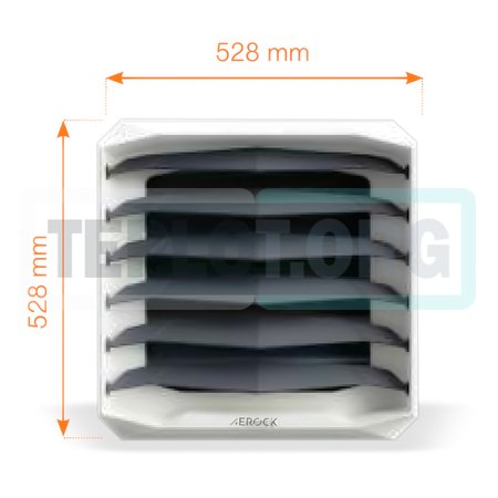 AEROCK Mini R3 EC тепловентилятор водяной 2-28 кВт арт. 1-4-0105-K с консолью M (Mini), image 3
