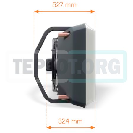 AEROCK Mini R3 EC тепловентилятор водяной 2-28 кВт арт. 1-4-0105-K с консолью M (Mini), image 4